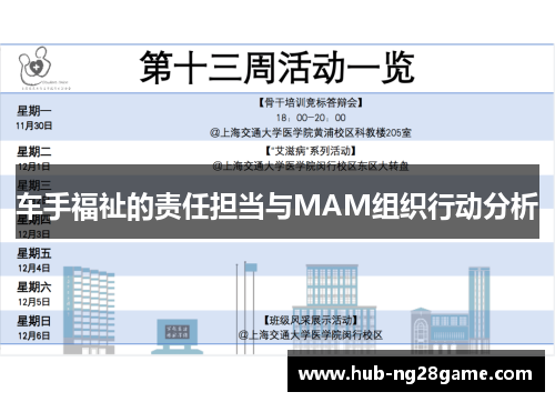 车手福祉的责任担当与MAM组织行动分析